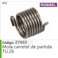 874 Código 27692 Mola carretel de partida TU.26 ROSSEL