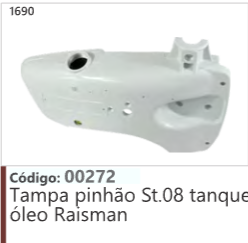 1690 Código 00272 Tampa pinhão St.08 tanque óleo Raisman