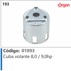 193 Código 01893 Cuba volante 8,0 / 9,0hp ARGON