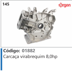 145 Código 01882 Carcaça virabrequim 8,0hp ARGON