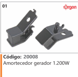 1 Código 20008 Amortecedor gerador 1.200W ARGON