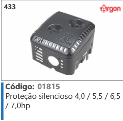 433 Código 01815 Proteção silencioso 4,0 / 5,5/6,5 /7.0hp ARGON