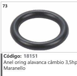 73 Código 18151 Anel oring alavanca cambio 3,5hp Maranello