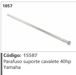 1057 Código 15587 Parafuso suporte cavalete 40hp Yamaha