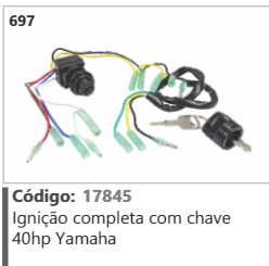 697 Código 17845 Ignição compressor eta com chave 40hp Yamaha