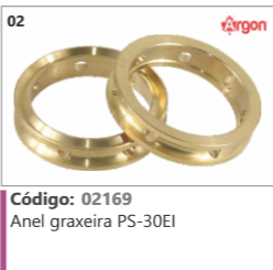 2 Código 02169 Anel graxeira PS-30EI ARGON