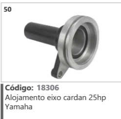 50 Código 18306 Alojamento eixo cardan 25hp Yamaha