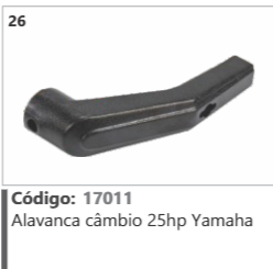 26 Código 17011 Alavanca câmbio 25hp Yamaha