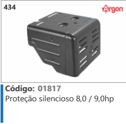 434 Código 01817 Proteção silencioso 8,0 / 9,0hp ARGON