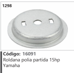 1298 Código 16091 Roldana polia partida 15hp Yamaha