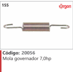 155 Código 20056 Mola governador 7,0hp ARGON