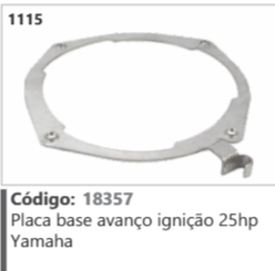 1115 Código 18357 Placa base avanço ignição 25hp Yamaha