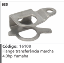 635 Código 16108 Flange transferência marcha 4,0hp Yamaha