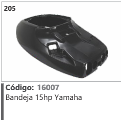 205 Código 16007 Bandeja 15hp Yamaha