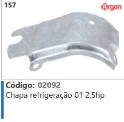 157 Código 02092 Chapa refrigeração 01 2,5hp ARGON