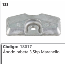 133 Código 18017 Anodo rabeta 3,5hp Maranello