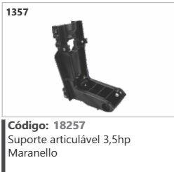 1357 Código 18257 Suporte articulável 3,5hp Maranello