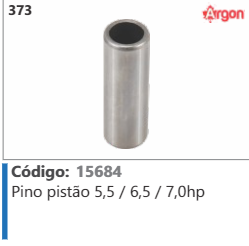 373 Código 15684 Pino pistão 5,5 / 6,5 / 7,0hp ARGON