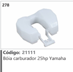 278 Código 21111 Boia carburador 25hp Yamaha