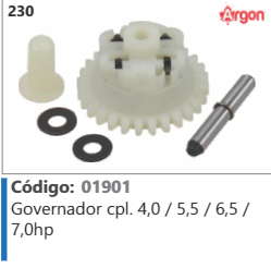 230 Código 01901 Governador completo 4,0 /5,5/6,5/ 7,0hp ARGON