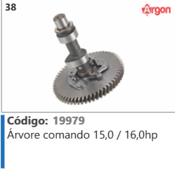 38 Código 19979 Árvore comando 15,0 / 16,0hp ARGON