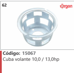 62 Código 15067 Cuba volante 10,0 / 13,0hp ARGON