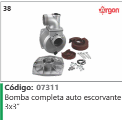38 Código 07311 Bomba compressor eta auto escorvante 3x3" ARGON