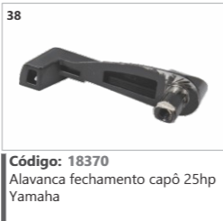 38 Código 18370 Alavanca fechamento capô 25hp Yamaha