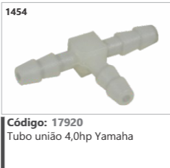 1454 Código 17920 Tubo união 4,0hp Yamaha