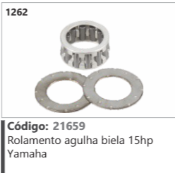 1262 Código 21659 (Código: 21659 Rolamento agulha biela 15hp Yamaha