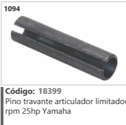 1094 Código 18399 Pino travante articulador limitado: rpm 25hp Yamaha