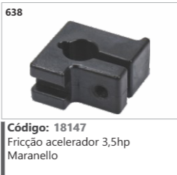 638 Código 18147 Fricção acelerador 3,5hp Maranello