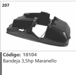 207 Código 18104 Bandeja 3,5hp Maranello