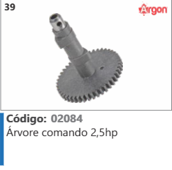 39 Código 02084 Árvore comando 2,5hp ARGON