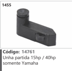 1455 Código 14761 Unha partida 15hp / 40hp somente Yamaha