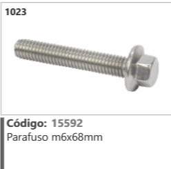 1023 Código 15592 Parafuso m6x68mm