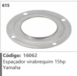 615 Código 16062 Espaçador virabrequim 15hp Yamaha