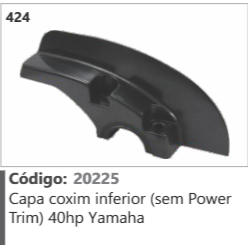 424 Código 20225 Capa coxim inferior (sem Power Trim) 40hp Yamaha