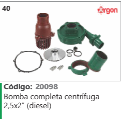 40 Código 20098 Bomba compressor eta centrífuga 2,5x2" (diesel) ARGON