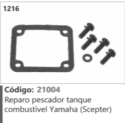 1216 Código 21004 Reparo pescador tanque combustível Yamaha (Scepter)
