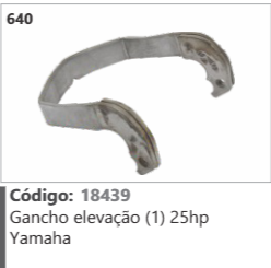 640 Código 18439 Gancho elevação (1) 25hp Yamaha