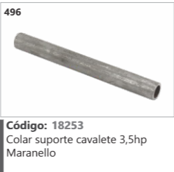 496 Código 18253 Colar suporte cavalete 3,5hp Maranello