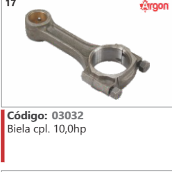 17 Código 03032 Biela completo 10,0hp ARGON