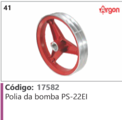 41 Código 17582 Pola da bomba PS-22E1 ARGON