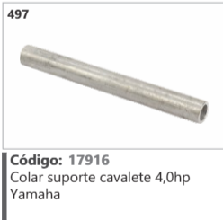 497 Código 17916 Colar suporte cavalete 4,0hp Yamaha