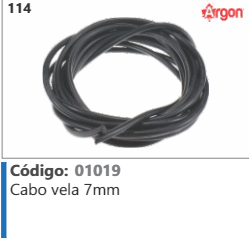 114 Código 01019 Cabo vela 7mm ARGON