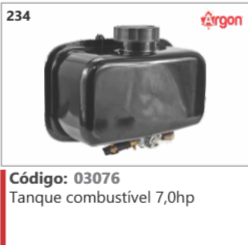 234 Código 03076 Tanque combustível 7,0hp ARGON