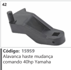 42 Código 15959 Alavanca haste mudança comando 40hp Yamaha