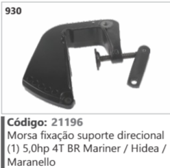 930 Código 21196 Morsa fixação suporte direcional (1) 5,0hp 4T BR Mariner / Hidea / Maranello