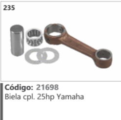 235 Código 21698 Biela completo 25hp Yamaha